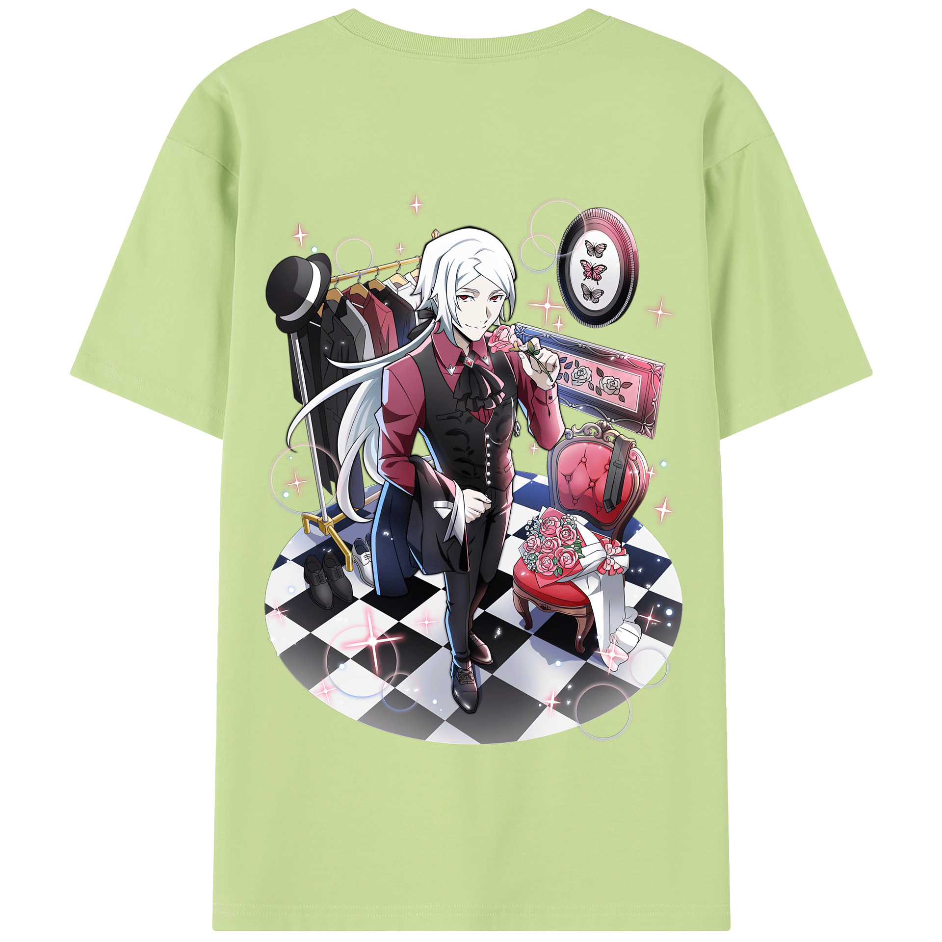 （画像用） 文豪ストレイドッグス Bungo Stray Dogs 綿100％半袖Tシャツ（背面プリント）